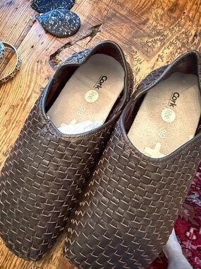 OTZ Cork Lite Brown Woven Slip-On Flats